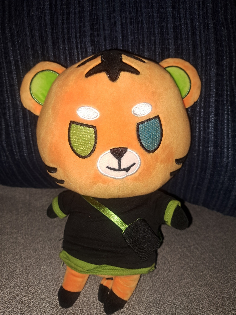 Krew District Orange and Green Plush Tiger Toy - Kids Plush Character